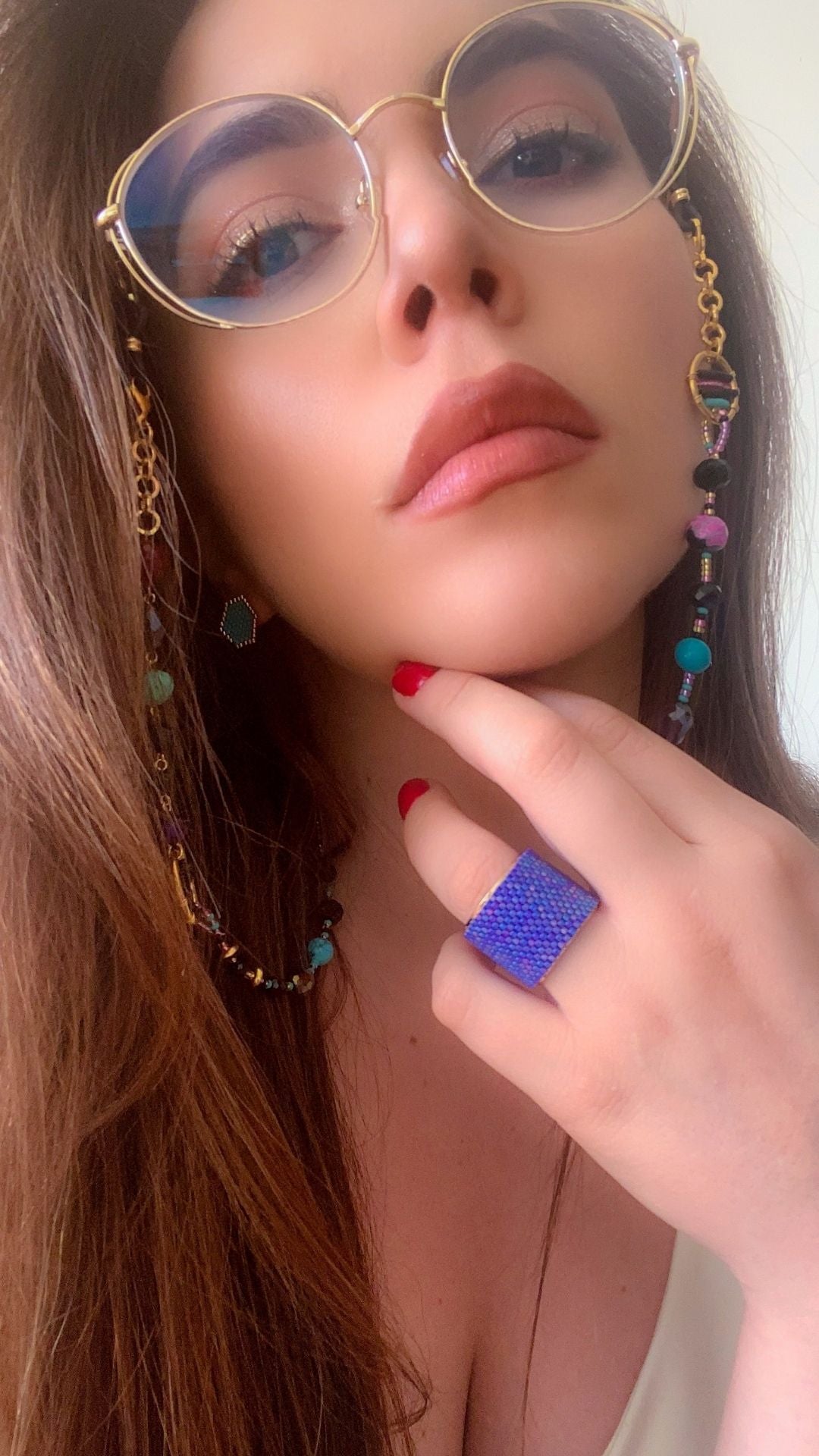 Purple CHIC Eyeglass Chain