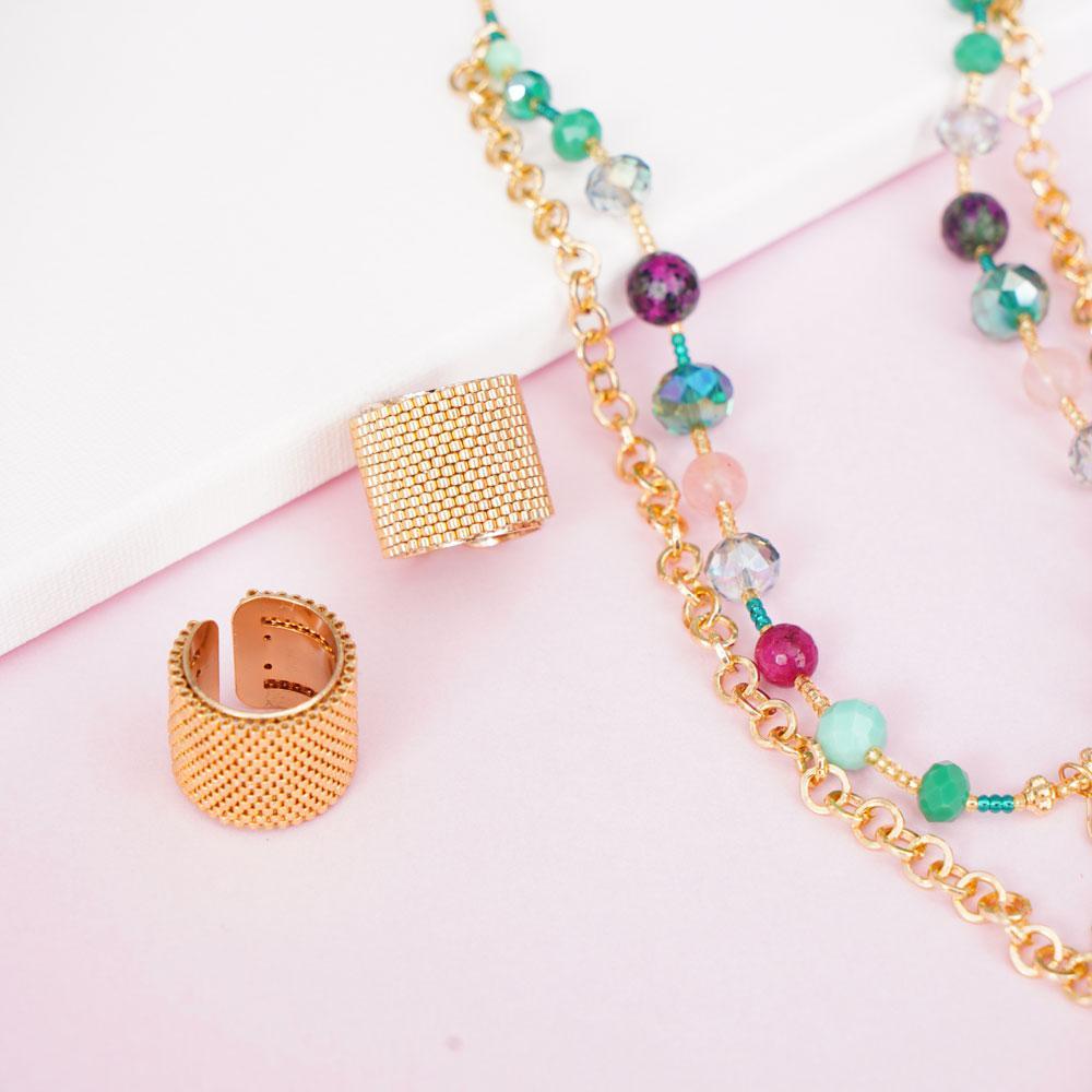 GOLDEN Adjustable Miyuki Ring