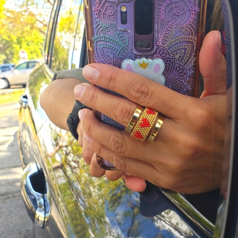 HEARTS Adjustable Miyuki Ring