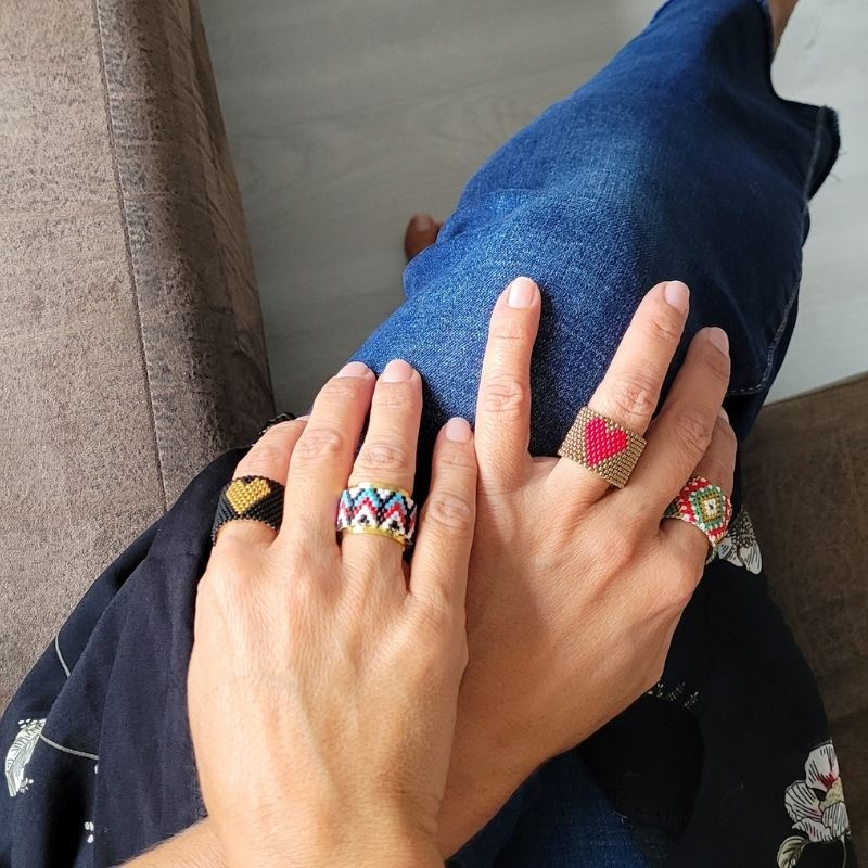 ANGLES Adjustable Miyuki Ring