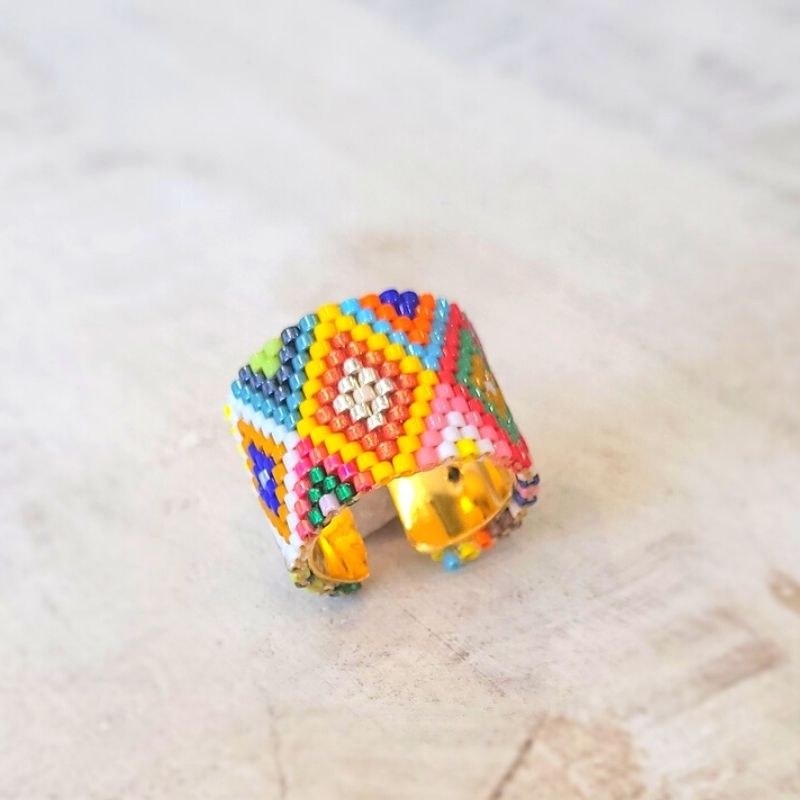 AMBAR Adjustable Miyuki Ring