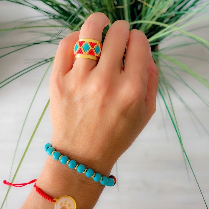 GEM Adjustable Miyuki Ring