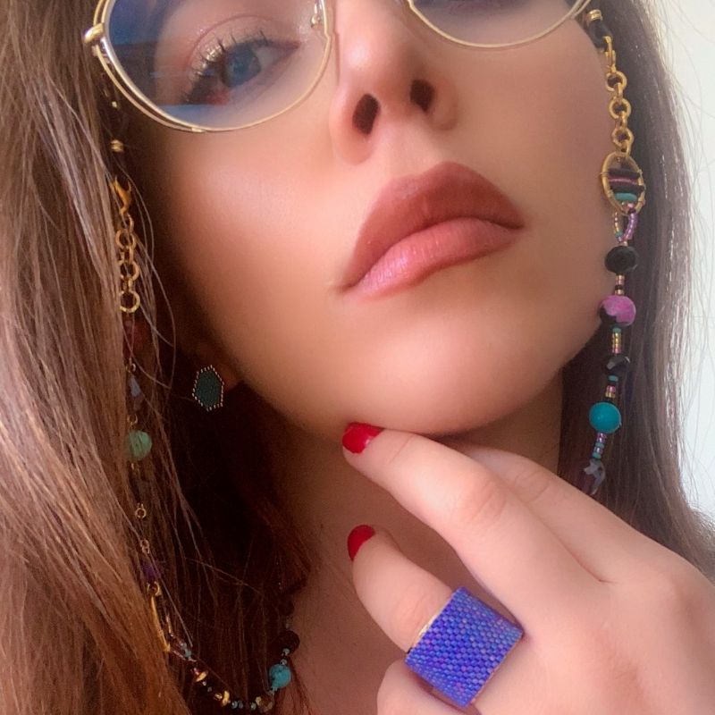 BLUE Adjustable Miyuki Ring