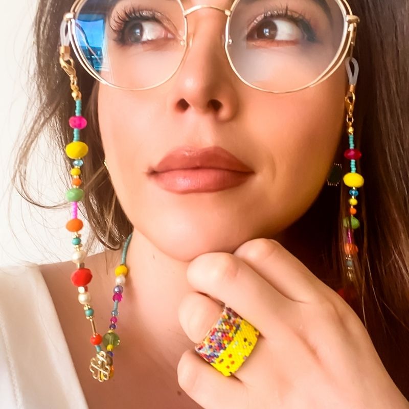 YELLOW Adjustable Miyuki Ring