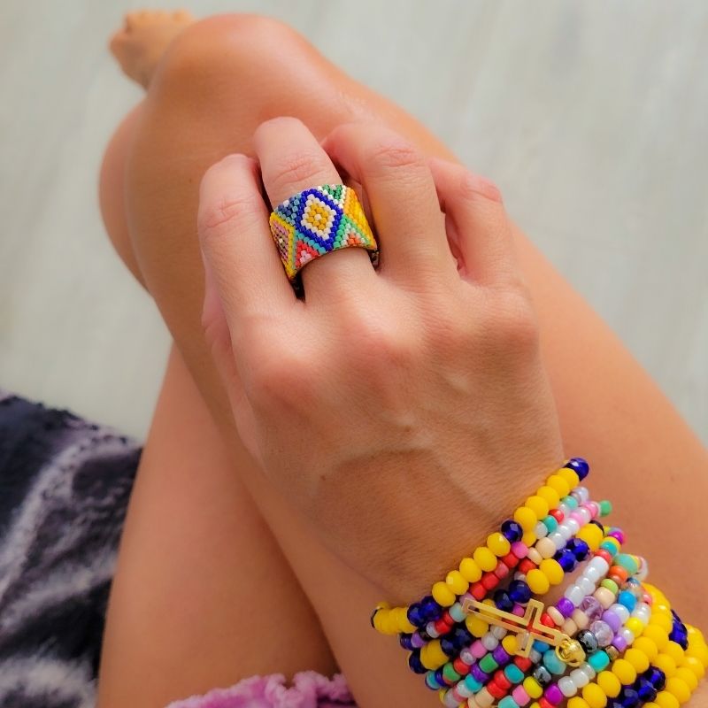 AMBAR Adjustable Miyuki Ring