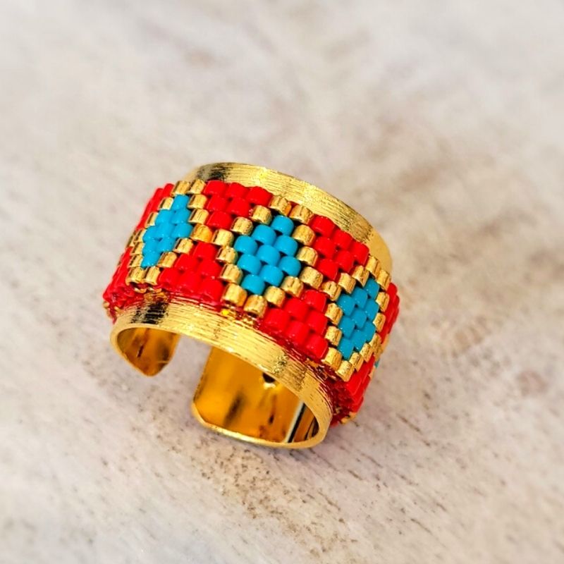 GEM Adjustable Miyuki Ring