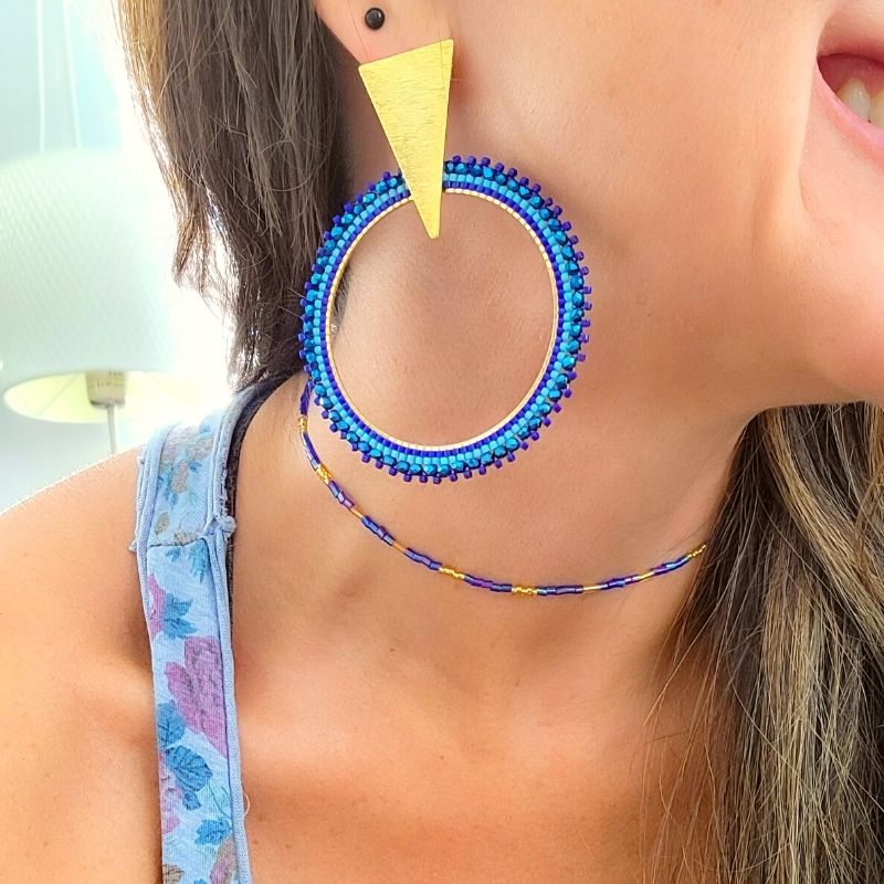 TRINITY Miyuki Hoop Earring