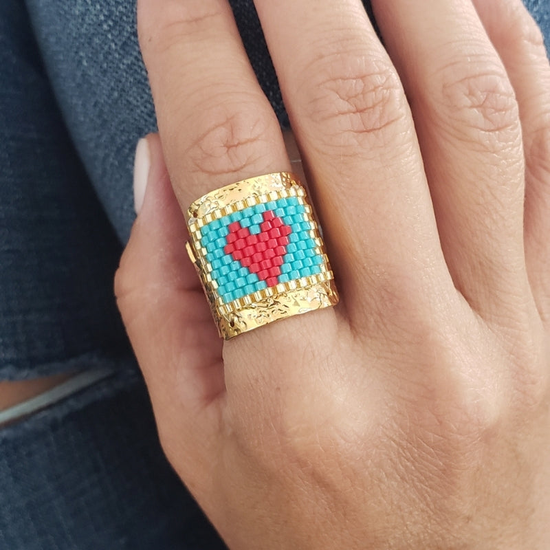 SKY Adjustable Miyuki Ring